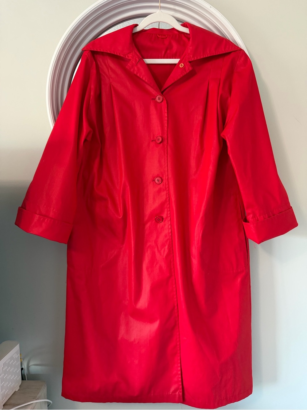 VINTAGE MANSFIELD FOR HARRODS Red Duster Trench Coat - Made in England